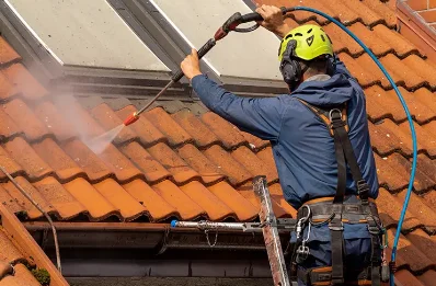 Démoussage et hydrofuge de toiture à Monget